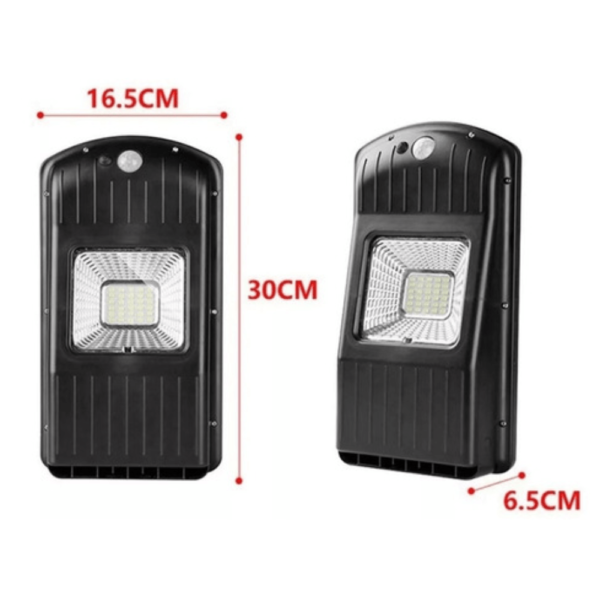 Visión física de la lampara solar exterior con sensor 30W