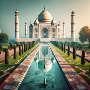 el Taj Mahal en India, uno de los lugares de viaje más impactantes para viajar.